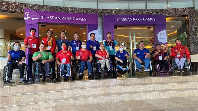 cuối tháng 7, Lãnh đạo Tổng cục Thể dục Thể thao và Hiệp hội Paralympic Việt Nam thăm, động viên các vận động viên Việt Nam tham dự ASEAN Para Games 2022 